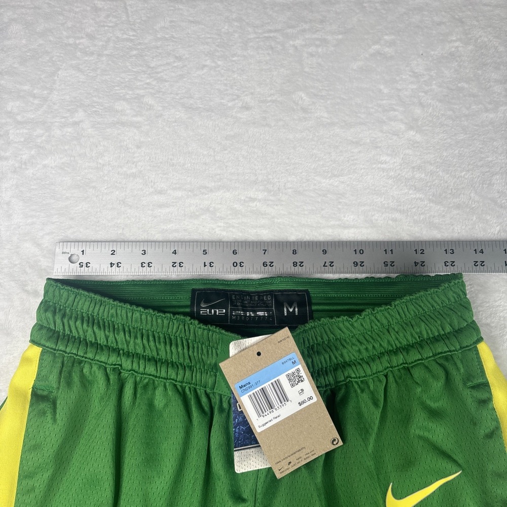 Nike Oregon Ducks Elite Basketball Shorts Men's Size: Medium Green/Yellow NWT - Picture 5 of 7